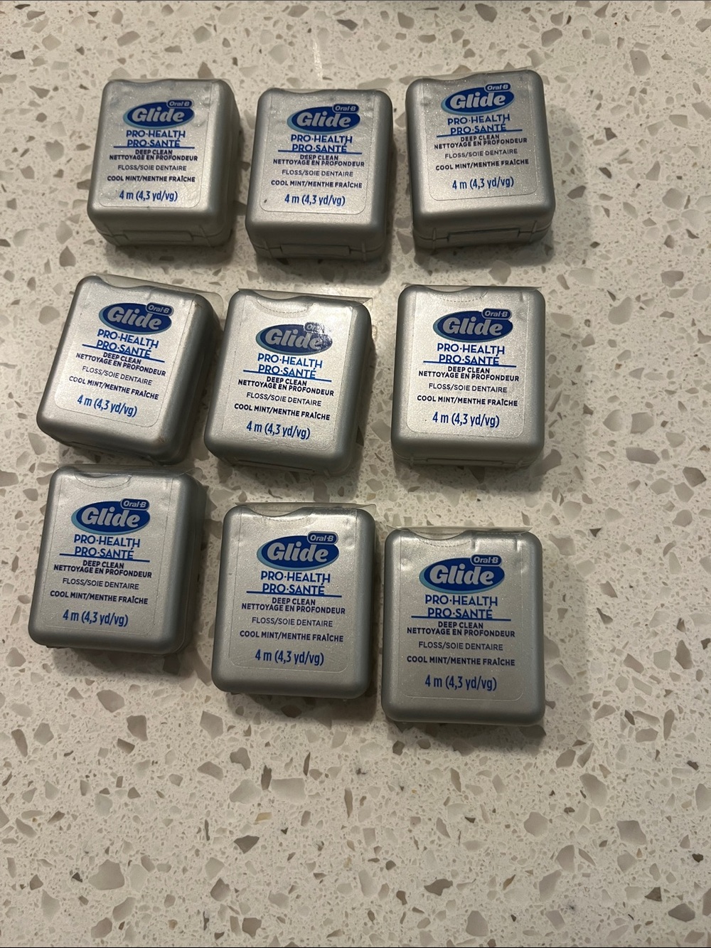 ORIGINAL Version Oral-B Glide Pro-Health Deep Clean Dental Floss Cool Mint x 9